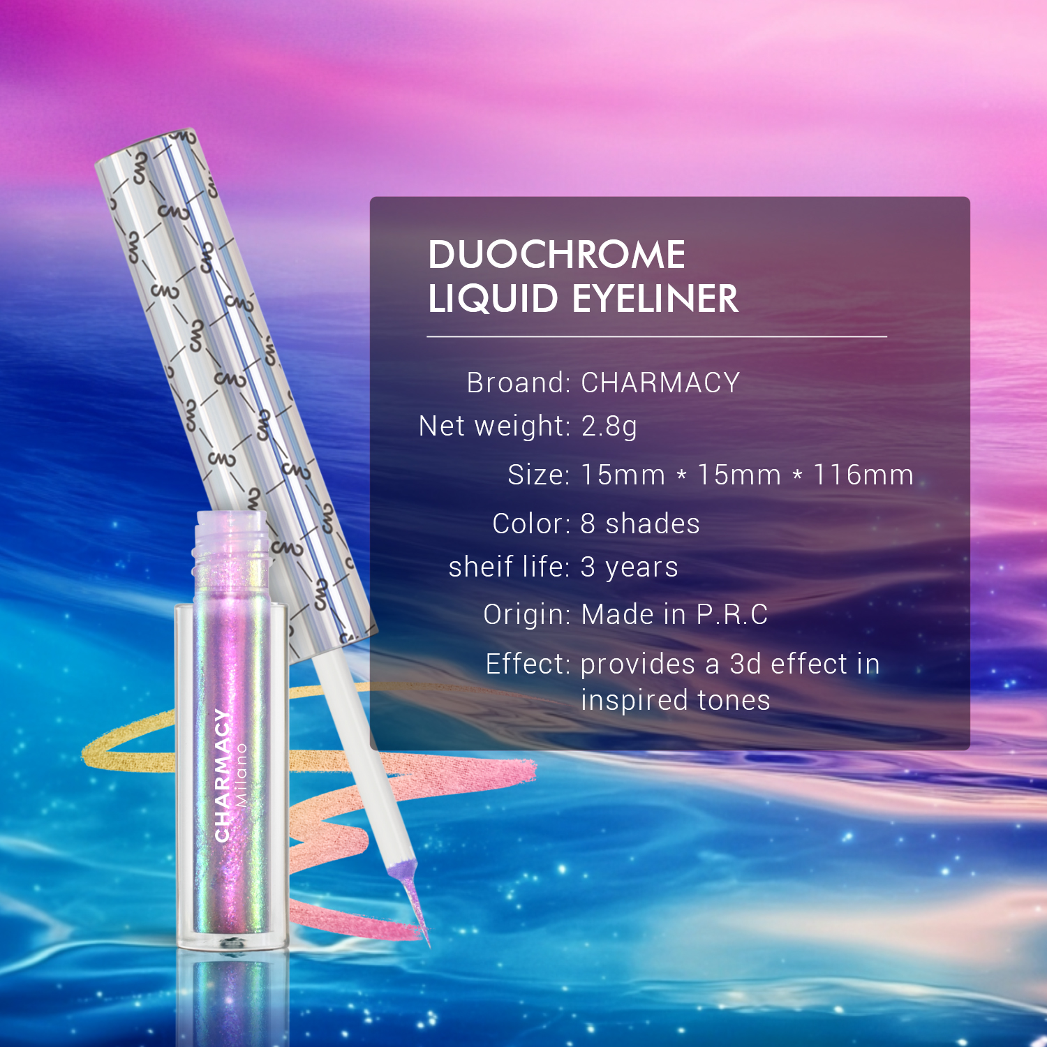 CHARMACY Multichrome Eyeliner Liquid Liner