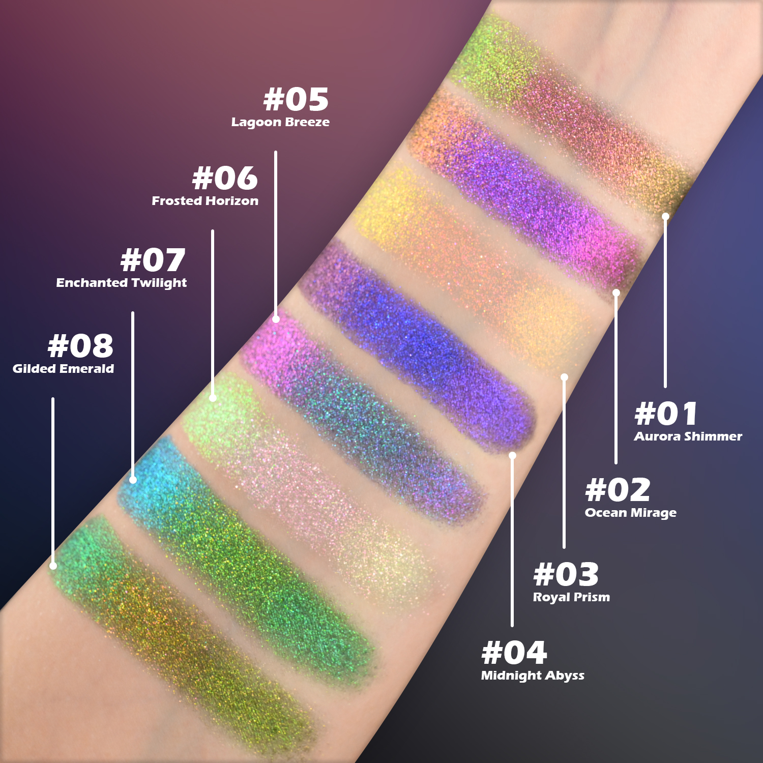 CHARMACY Multichrome Glitter Eyeshadow
