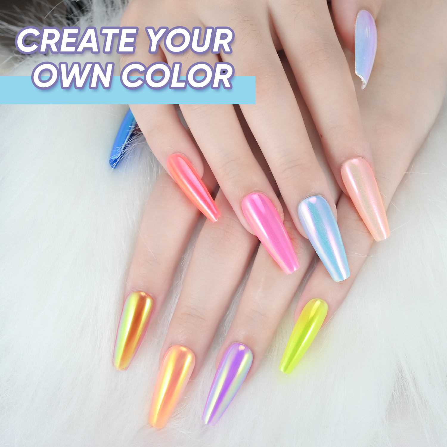 CMC Chrome Mirror Powder Gel Polish Set- 6pcs