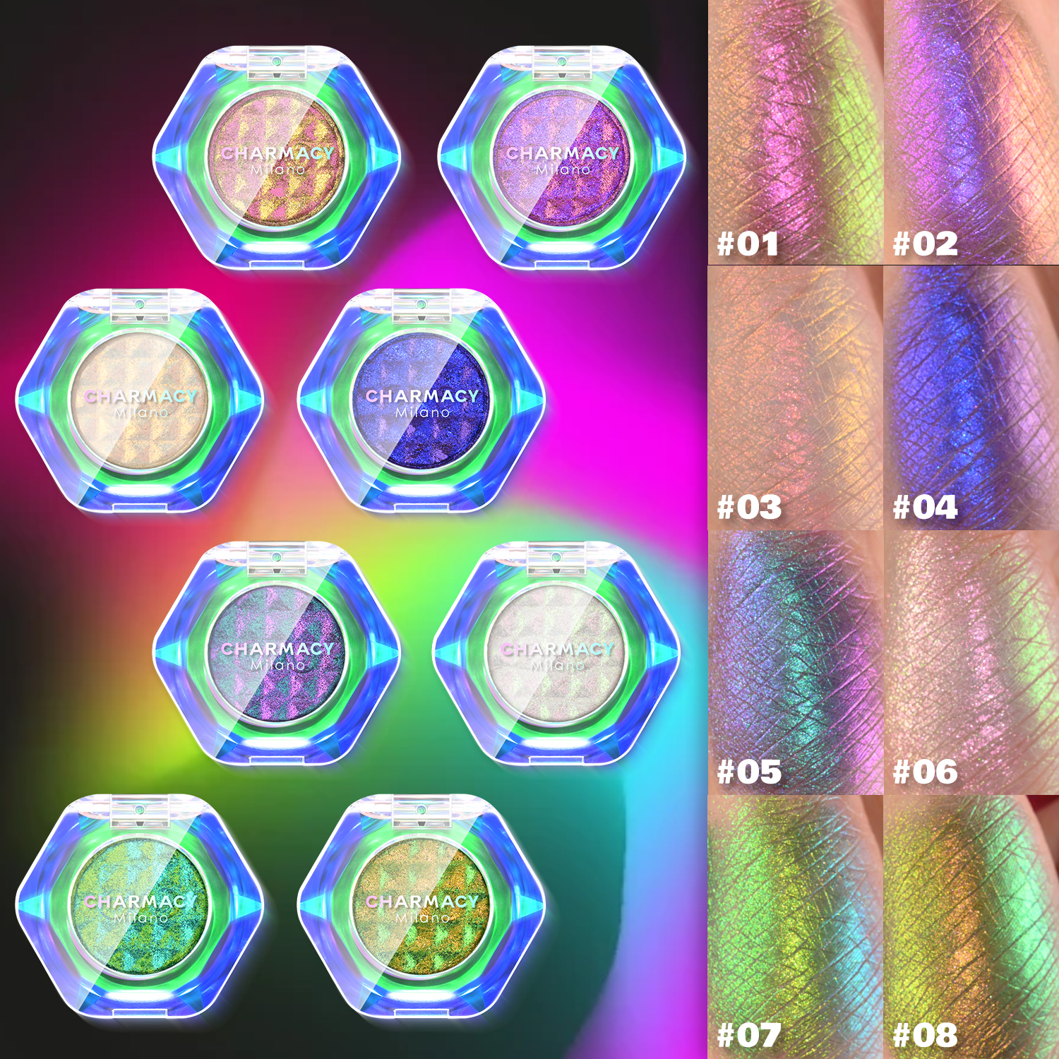 CHARMACY Multichrome Glitter Eyeshadow