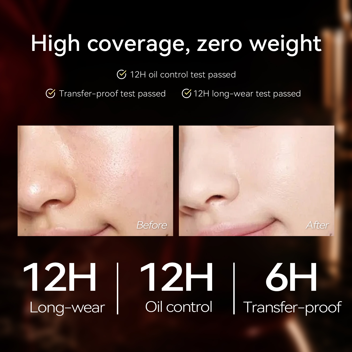 Charmacy Lumiere Cushion, All-Skin-Type, Oil-Control & Long-Wear Foundation Cushion with 12H Coverage, Hydrating Moisture, and Setting Finish.