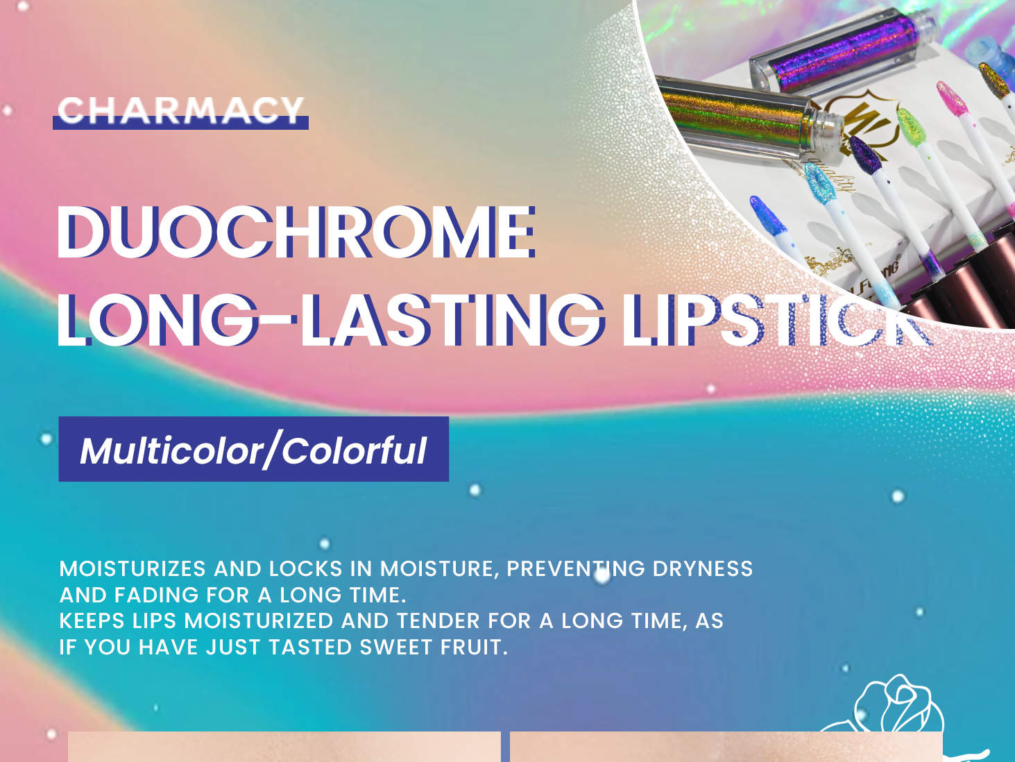 CHARMACY 2 In 1 Multichrome Moisturizing Lip Gloss,
