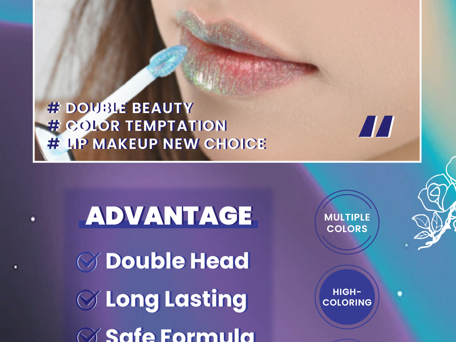 CHARMACY 2 In 1 Multichrome Moisturizing Lip Gloss,