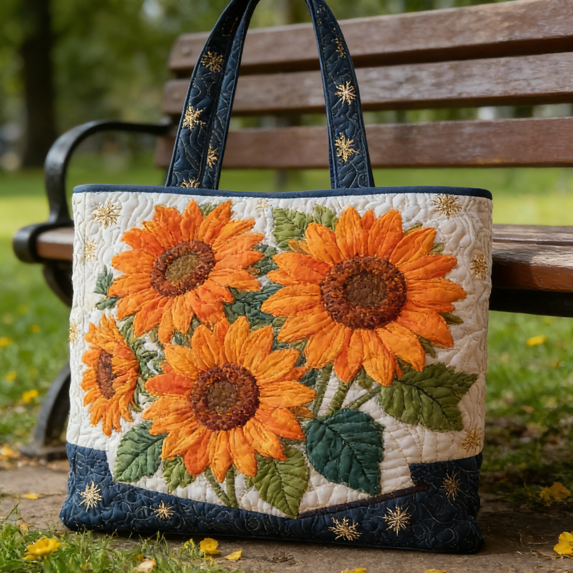 Sunflower Quilted Tote Bag BR50500