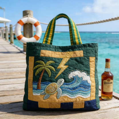 Island Getaway Quilted Tote Bag