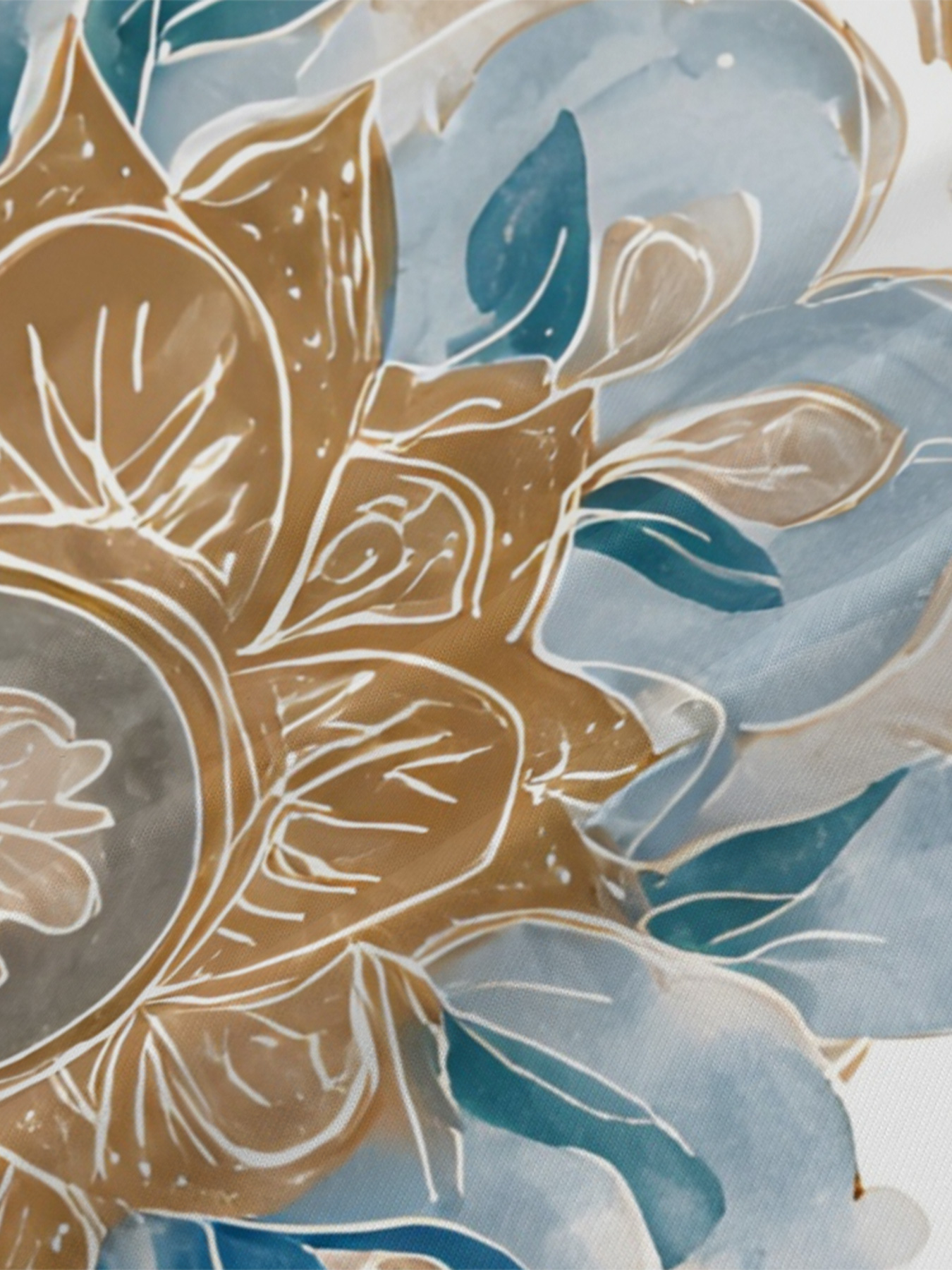 Artistic Mandala V-Neck Bodycon Midi Dress