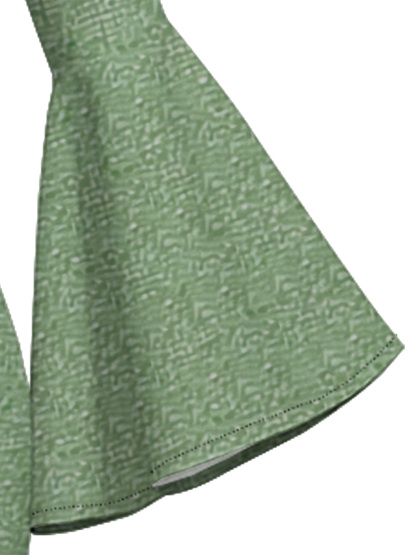 Sage Green Textured Flare Sleeve Bodycon Midi Dress