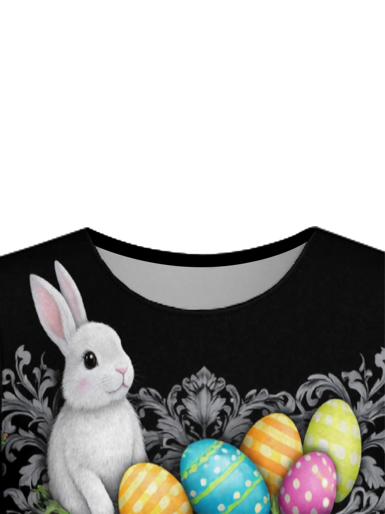 Easter Bunny Christian Cross Flare Sleeve Bodycon Midi Dress