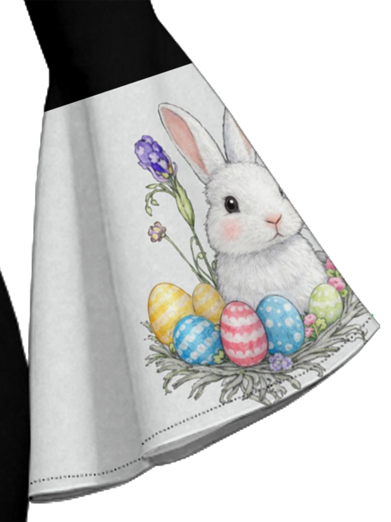 Easter Bunny Christian Cross Flare Sleeve Bodycon Midi Dress