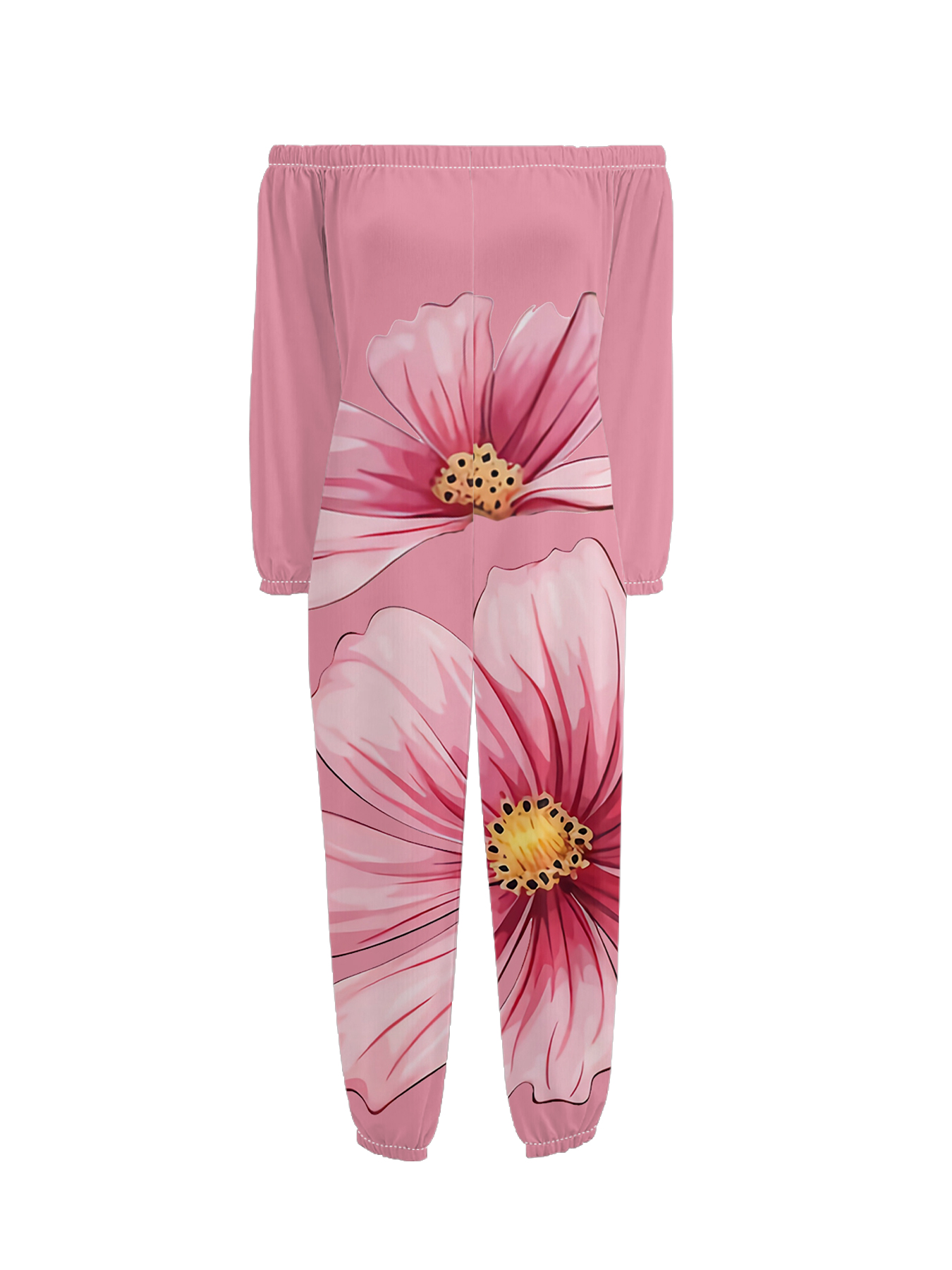 Pink Cosmo Floral Off-Shoulder Jumpsuit