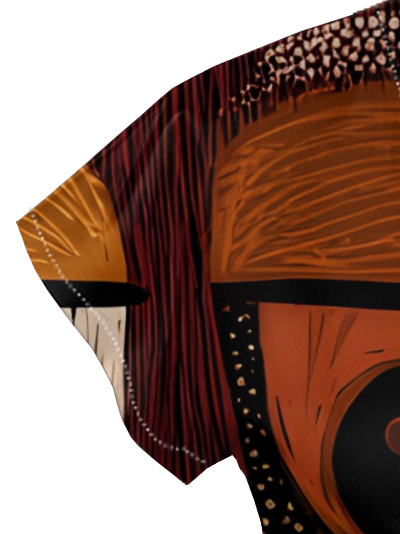 Tribal Patchwork Cap Sleeve V-Neck Midi Dress