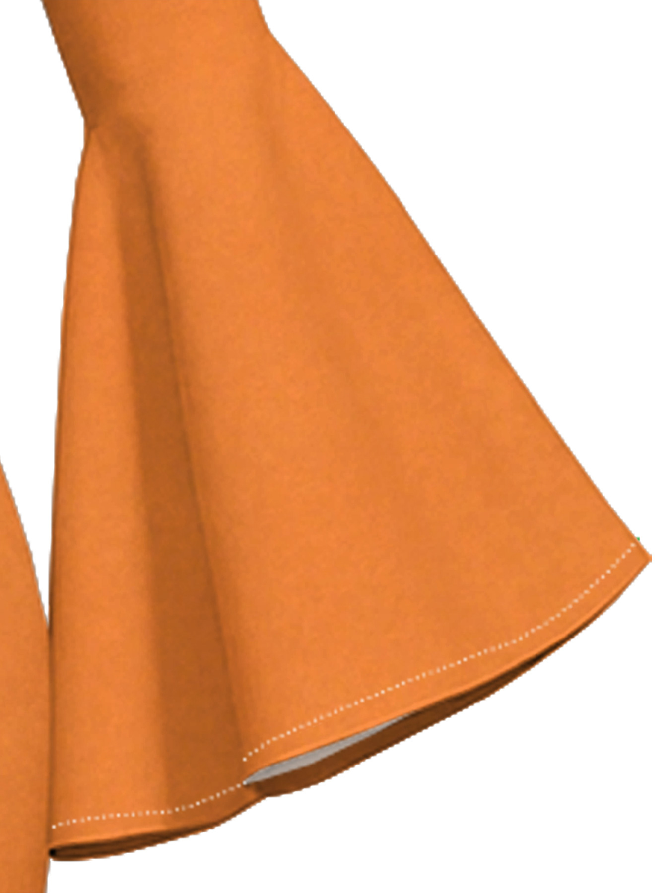 Sunny Orange Gem Cross Easter Flare Sleeve Bodycon Midi Dress