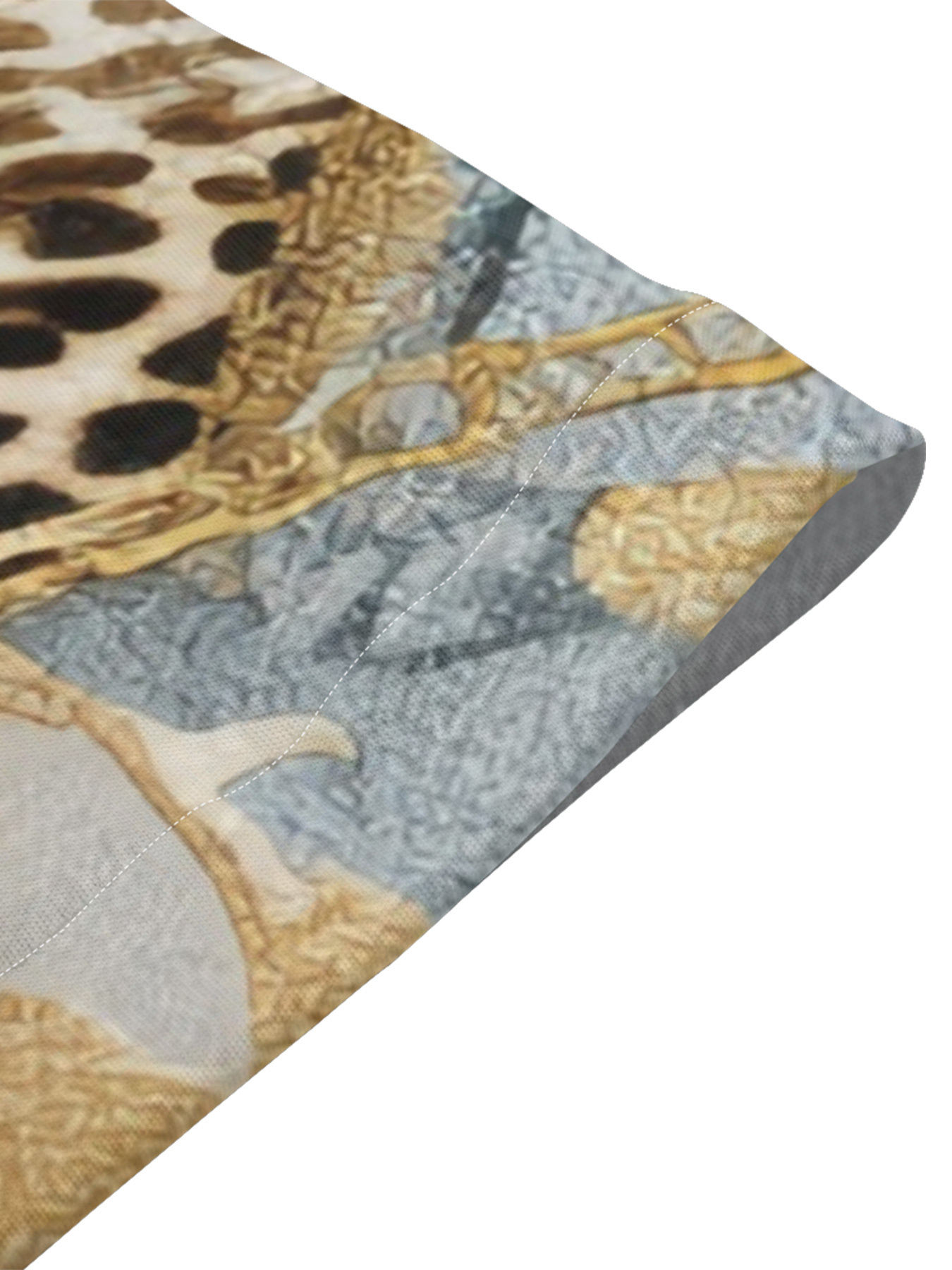 Luxury Patchwork Animal Flare Sleeve Bodycon Midi Dress GHI2564