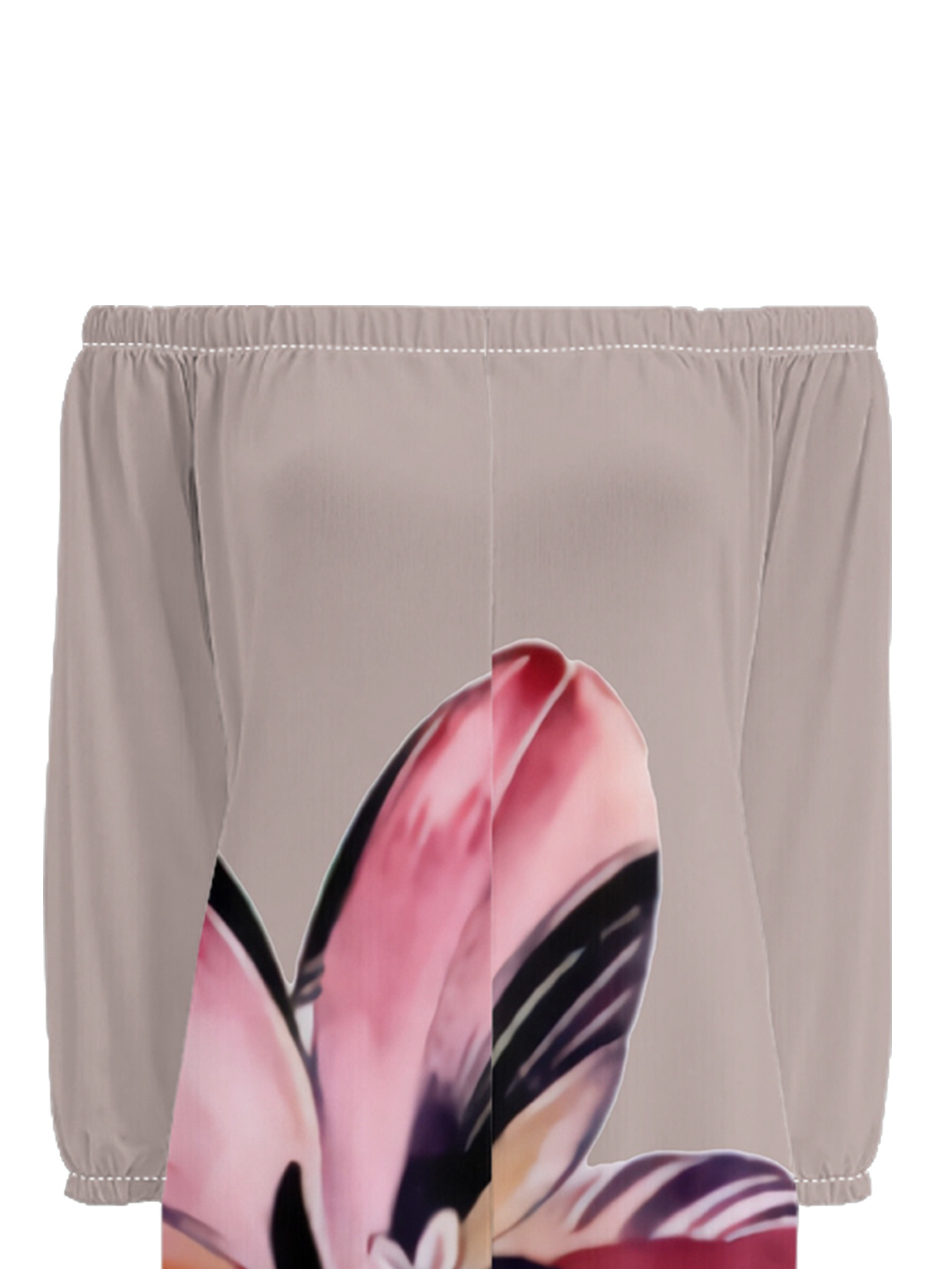 Blush Abstract Floral Off-Shoulder Jumpsuit