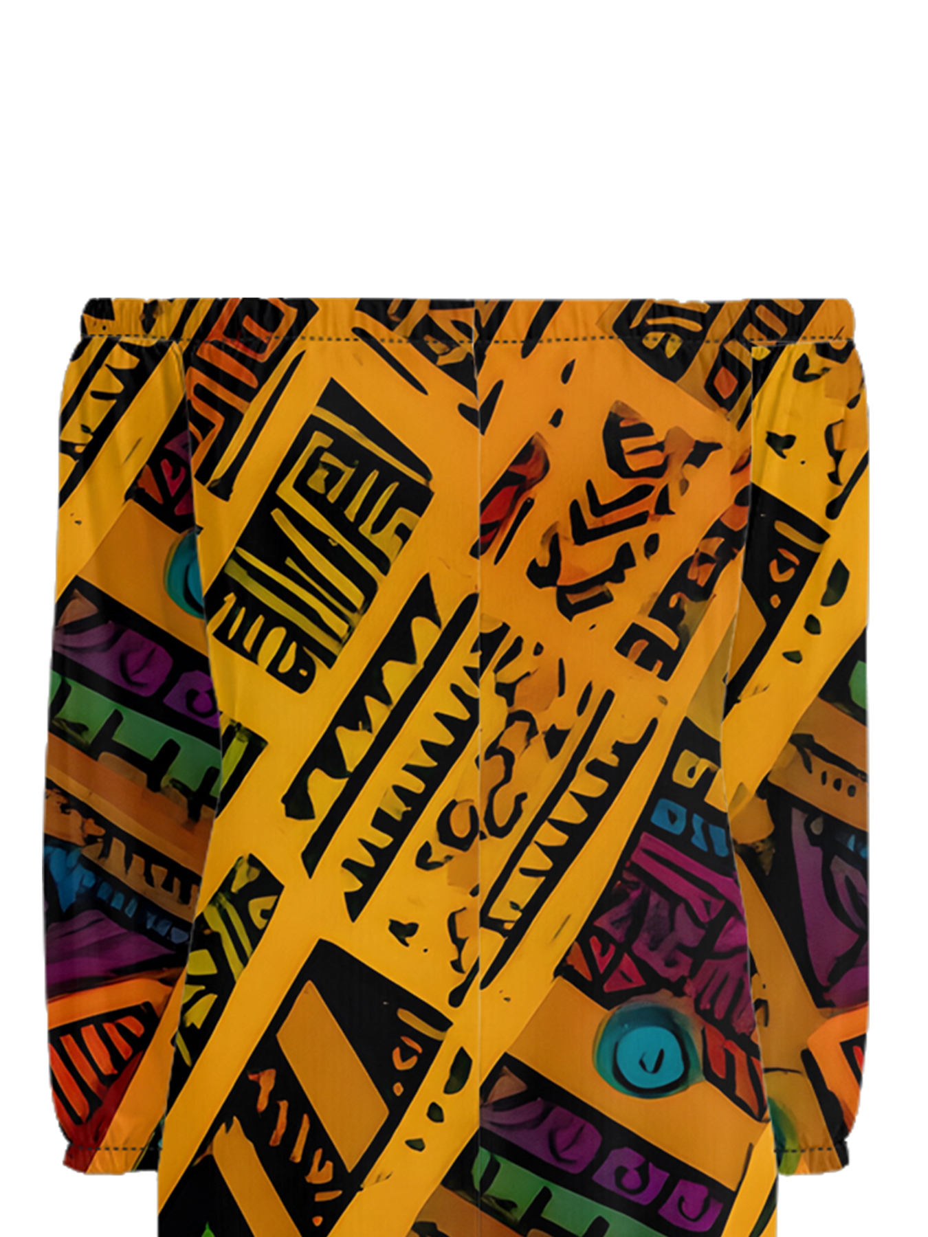 Vibrant African Tribal Print Off-Shoulder Jumpsuit