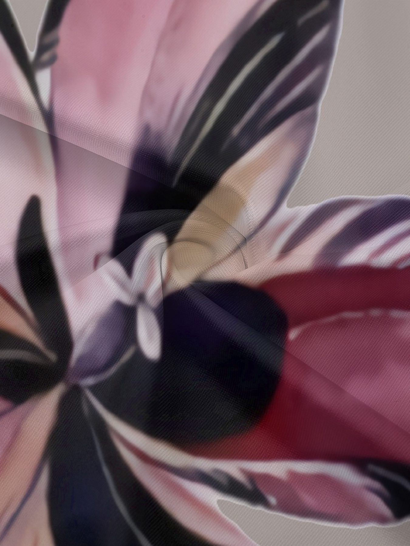 Blush Abstract Floral Off-Shoulder Jumpsuit