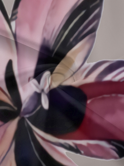 Blush Abstract Floral Off-Shoulder Jumpsuit