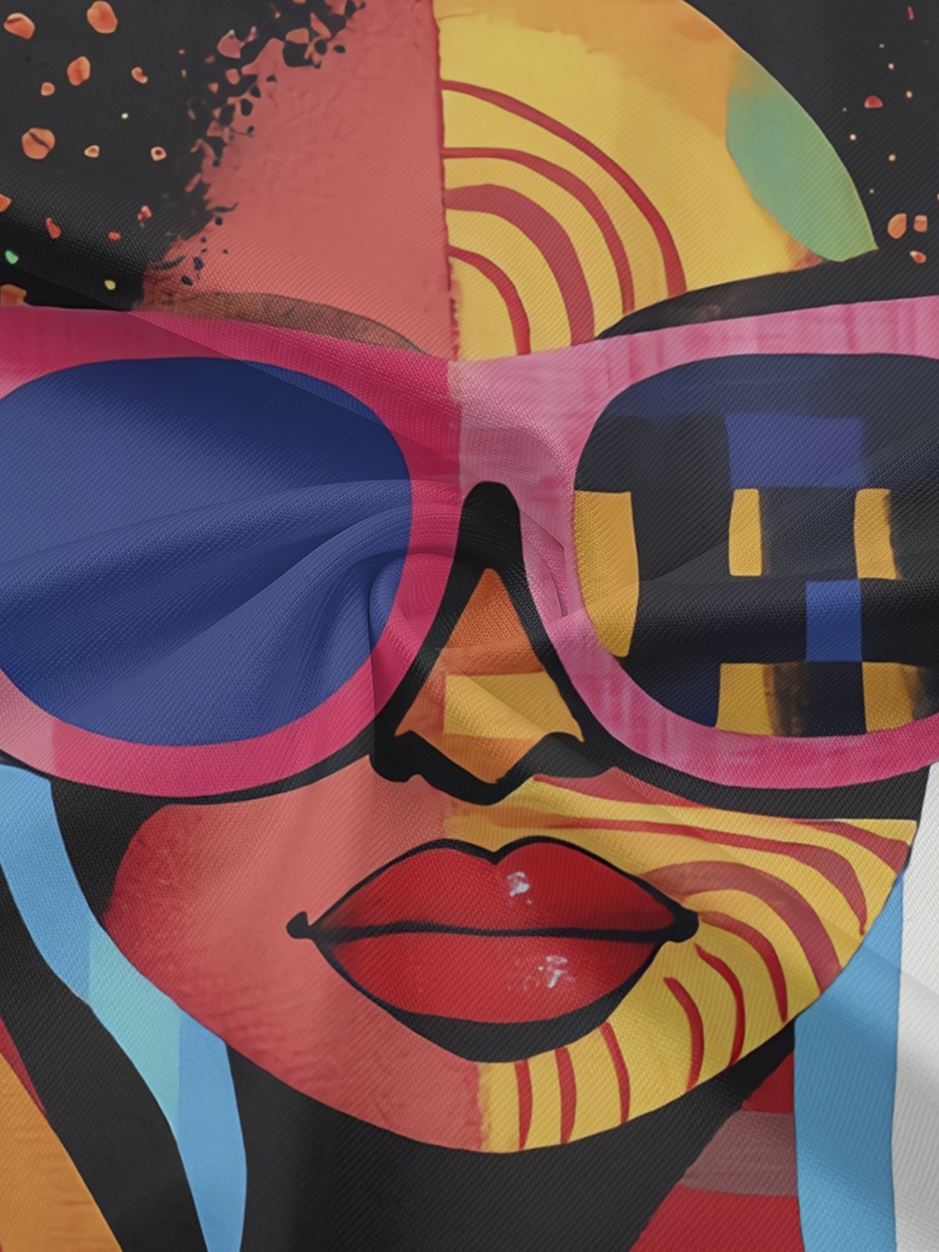 Afro Pop Art Off-Shoulder Jumpsuit