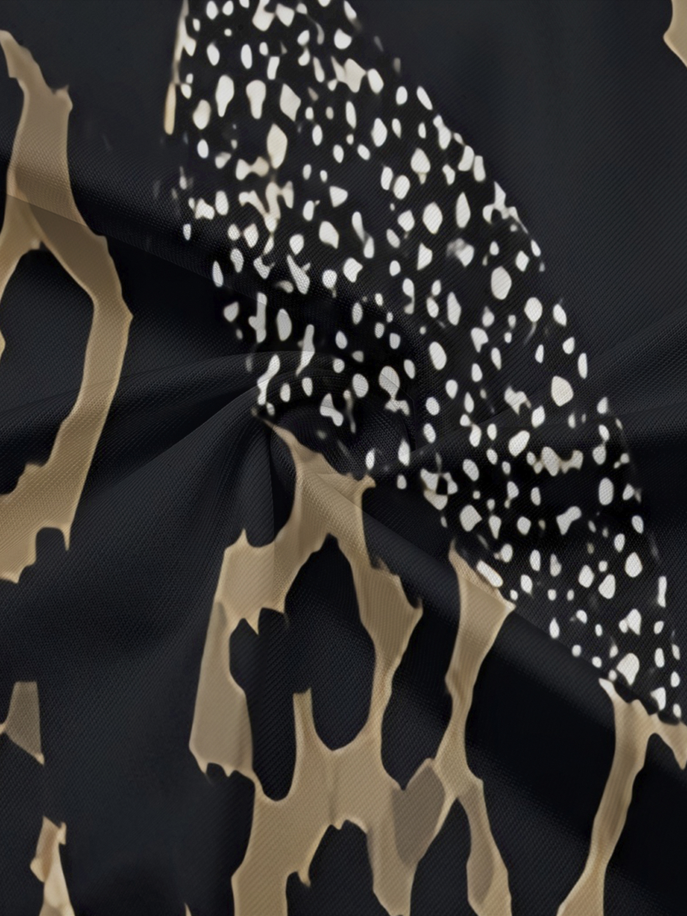 Leopard & Dalmatian Print Off-Shoulder Jumpsuit