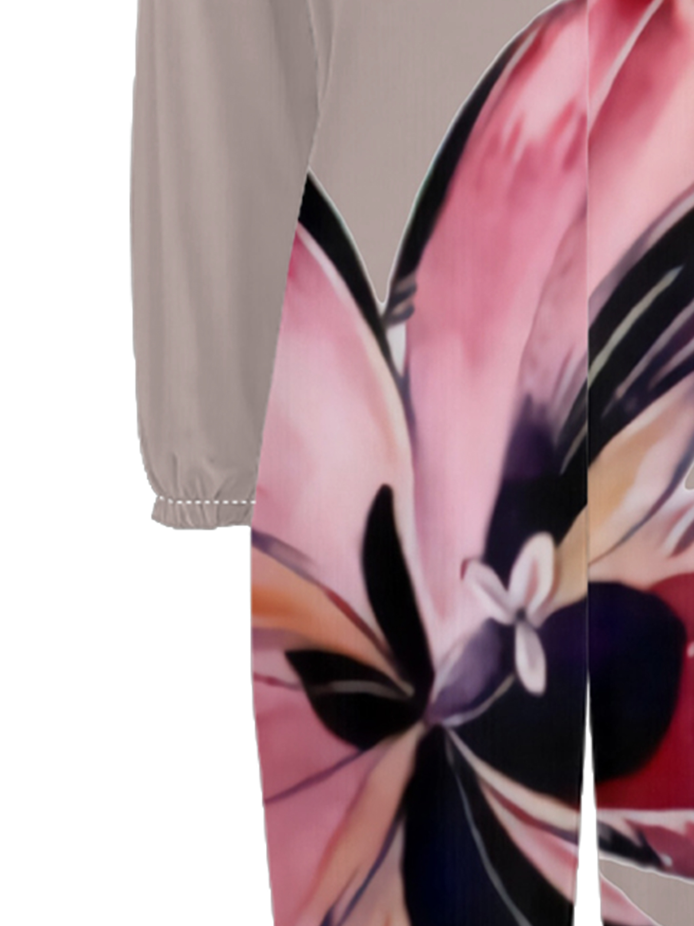 Blush Abstract Floral Off-Shoulder Jumpsuit