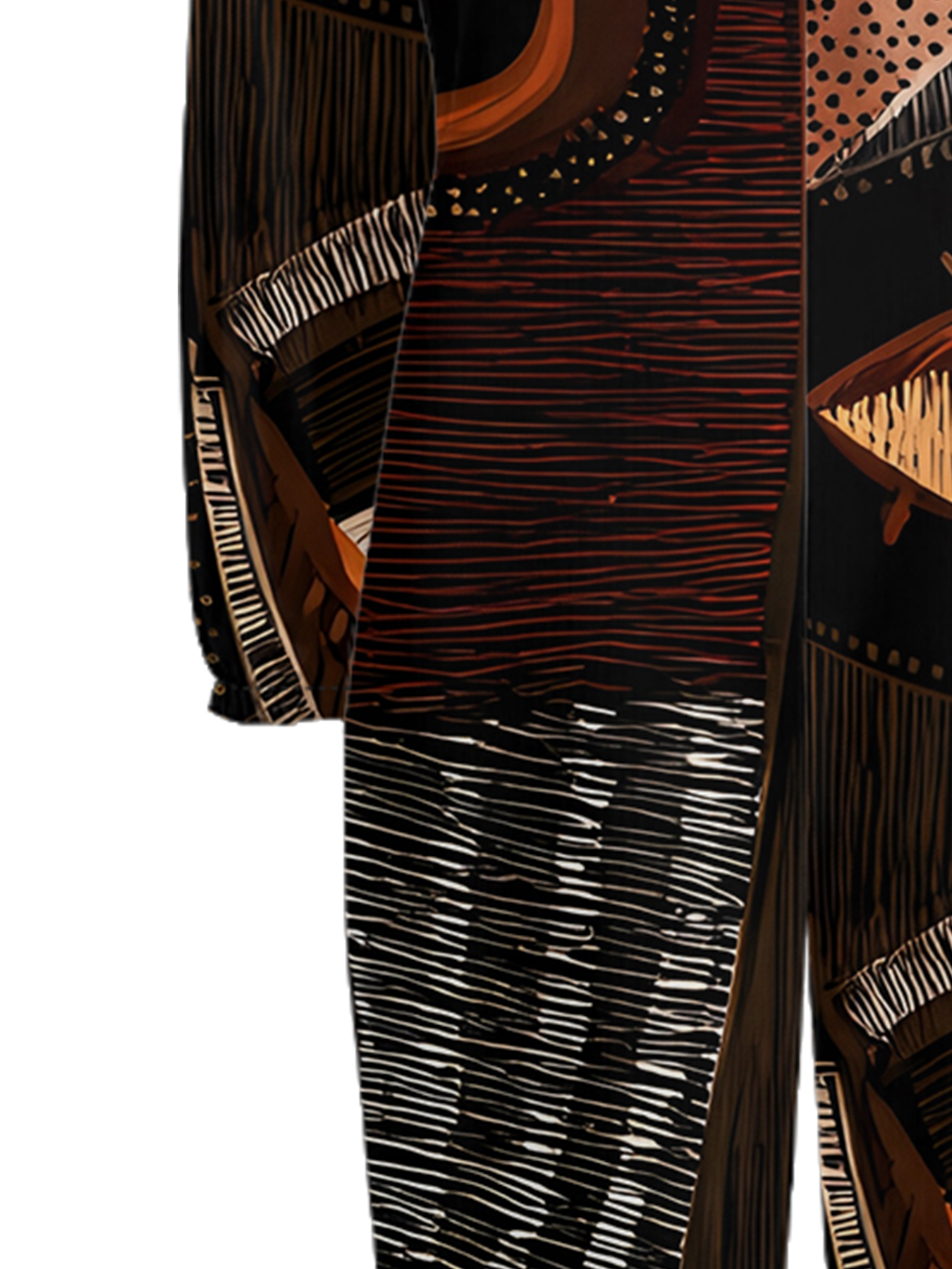 African Eye Art Off-Shoulder Jumpsuit