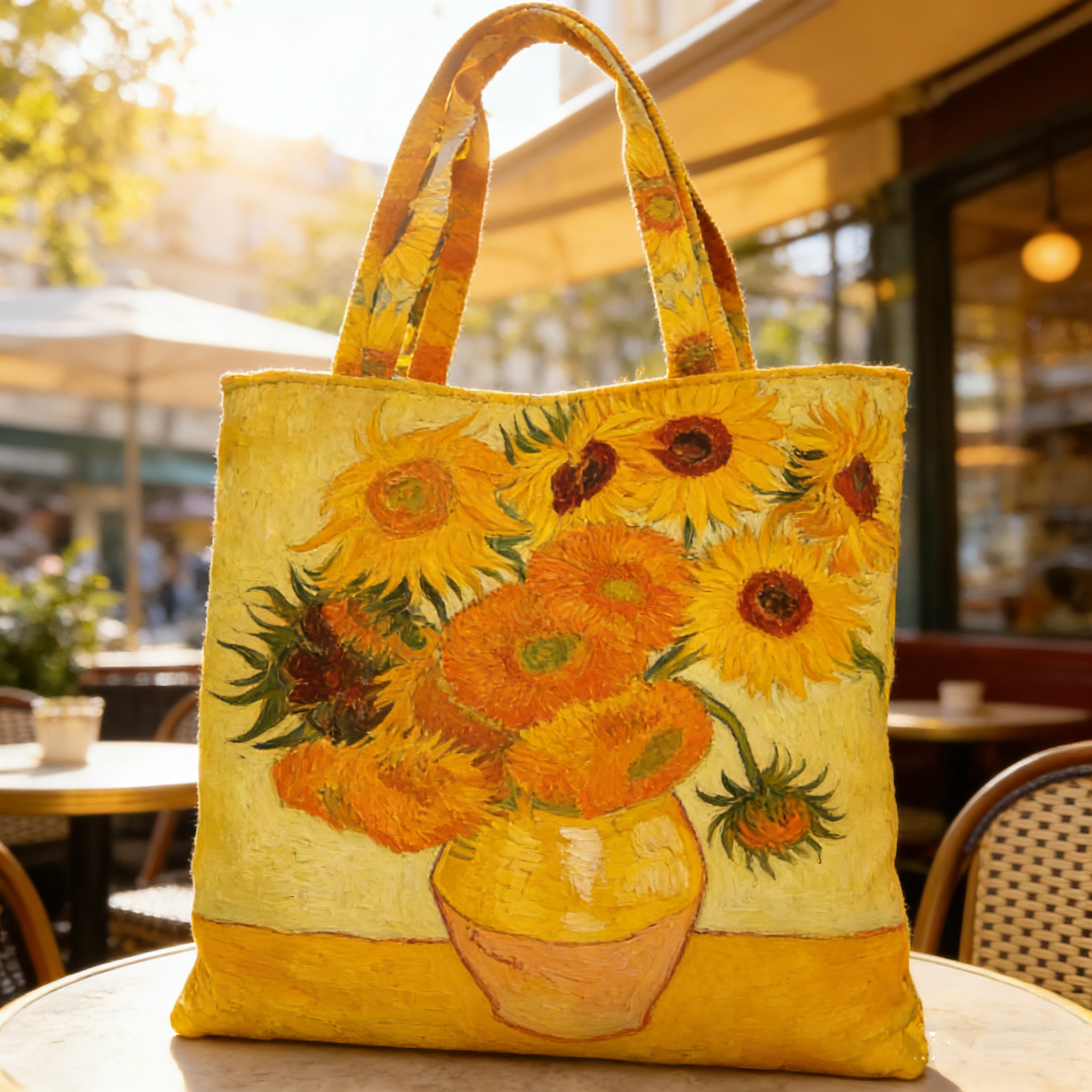 Van Gogh Sunflowers Quilted Tote Bag ABCDHH426