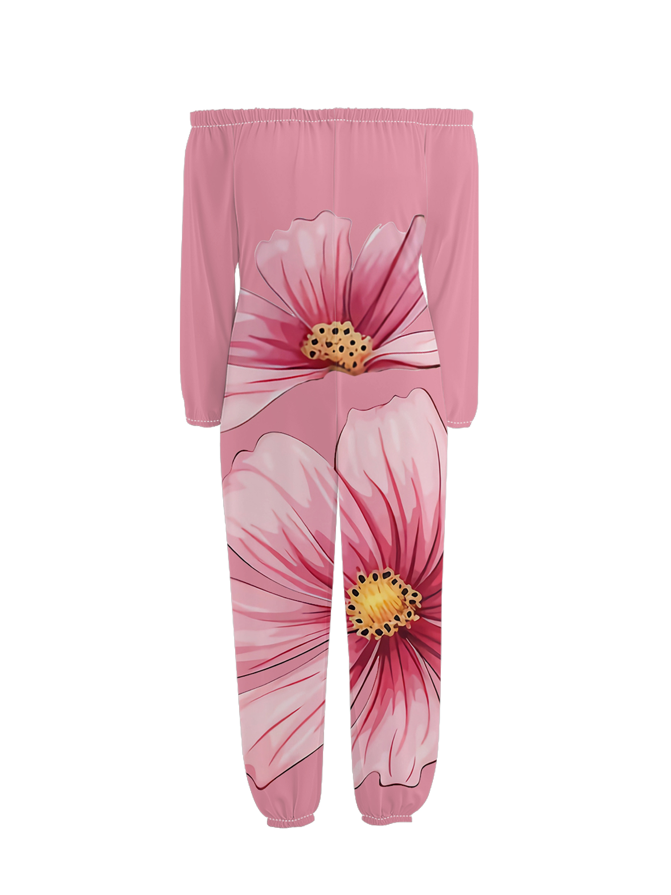 Pink Cosmo Floral Off-Shoulder Jumpsuit