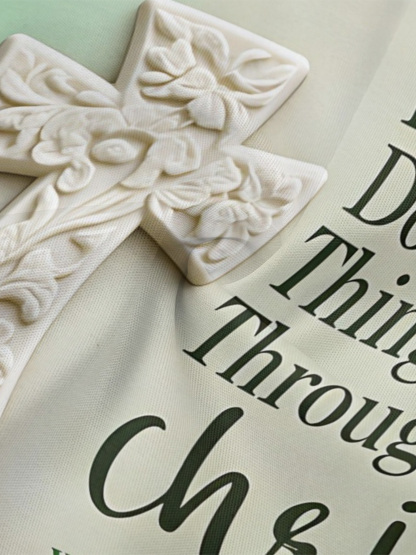 Sage Green Vintage Cross Easter Flare Sleeve Bodycon Midi Dress