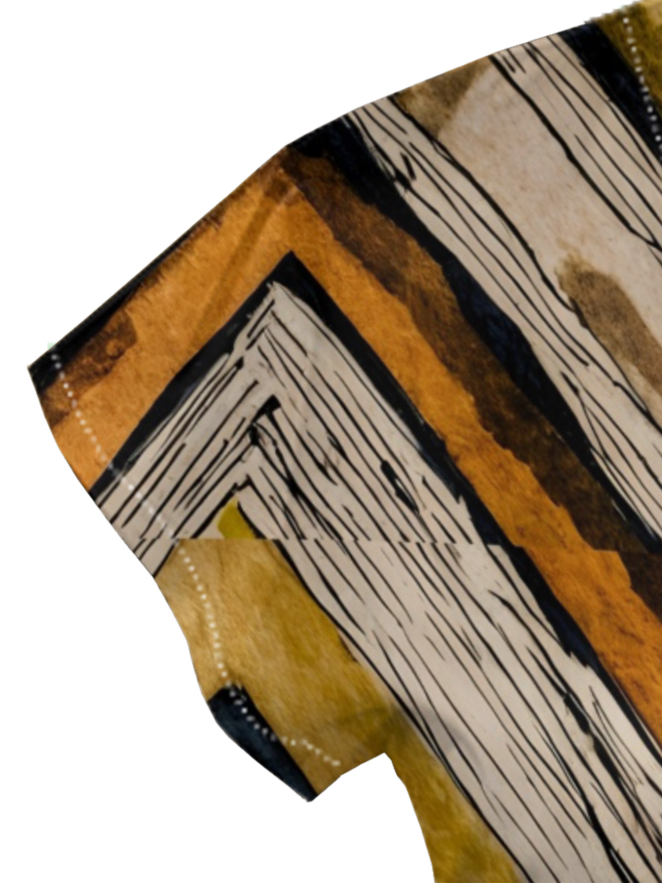 Geometric Diamond Cap Sleeve V-Neck Midi Dress