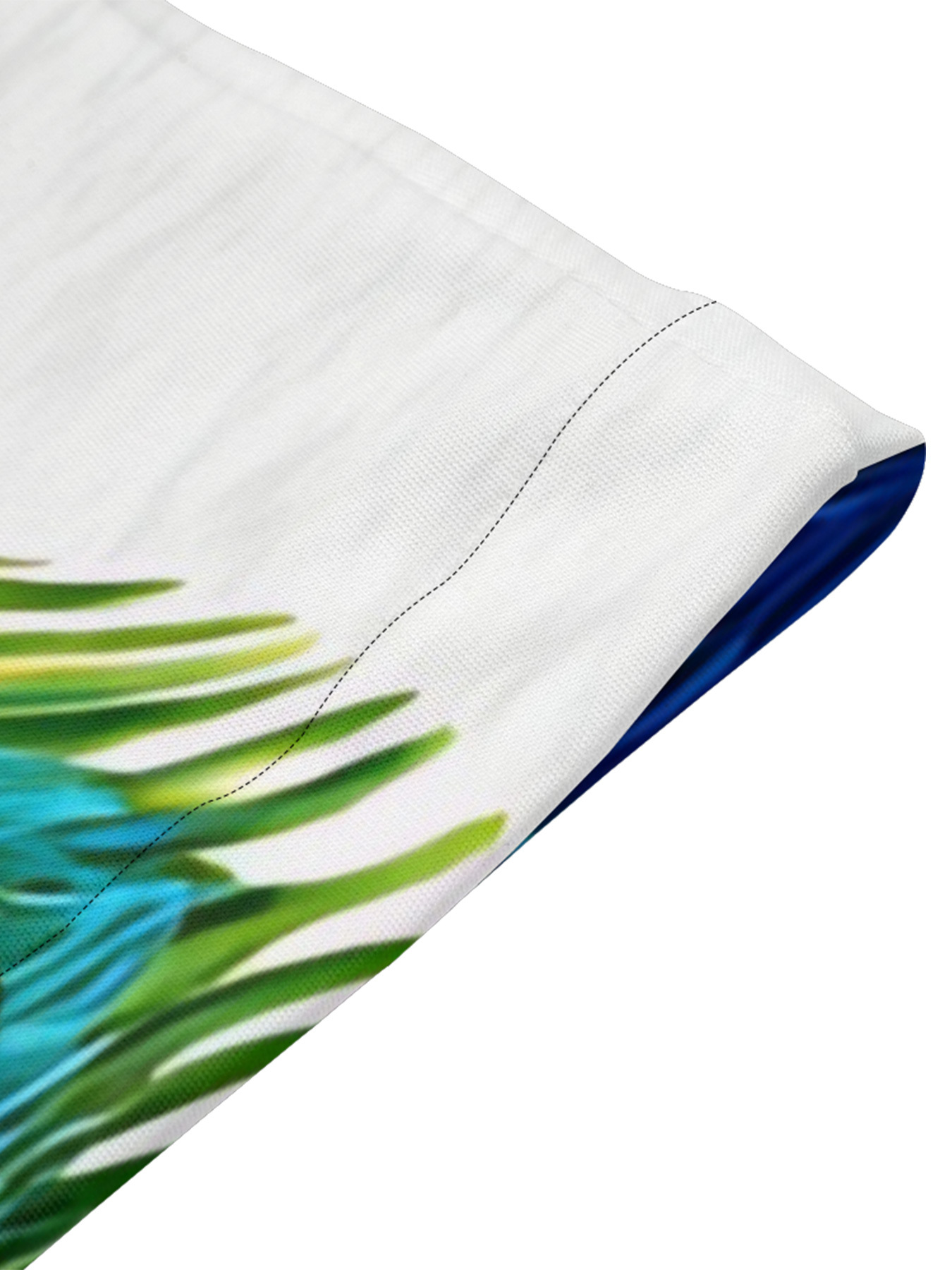 Peacock Feather Print Bell Flare Sleeve Bodycon Midi Dress