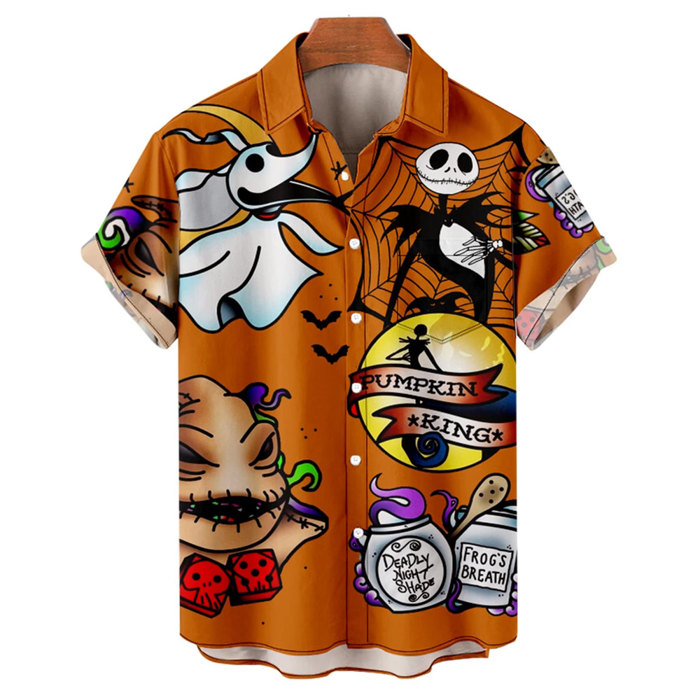 Men Halloween Shirts Short Sleeve Pocket Shirts HL09029A01