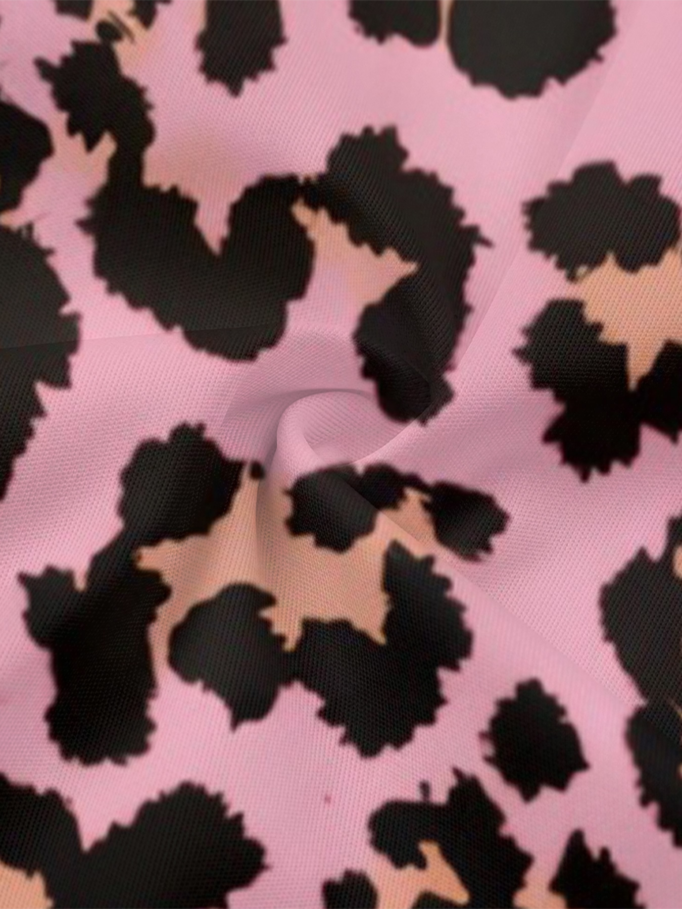 Pink Leopard Sleeveless Halter Jumpsuit