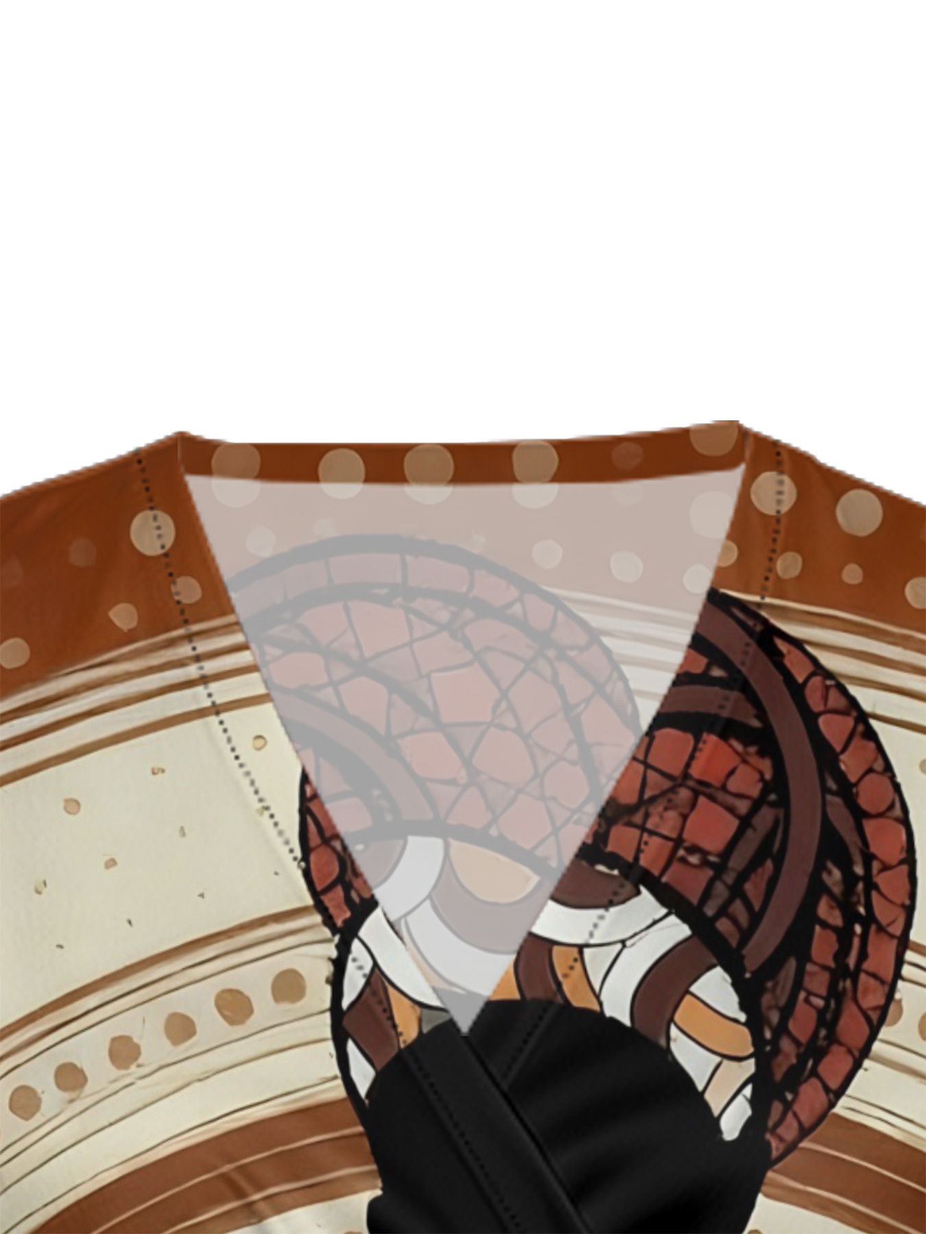 African Print Cap Sleeve V-Neck Midi Dress IJG7685