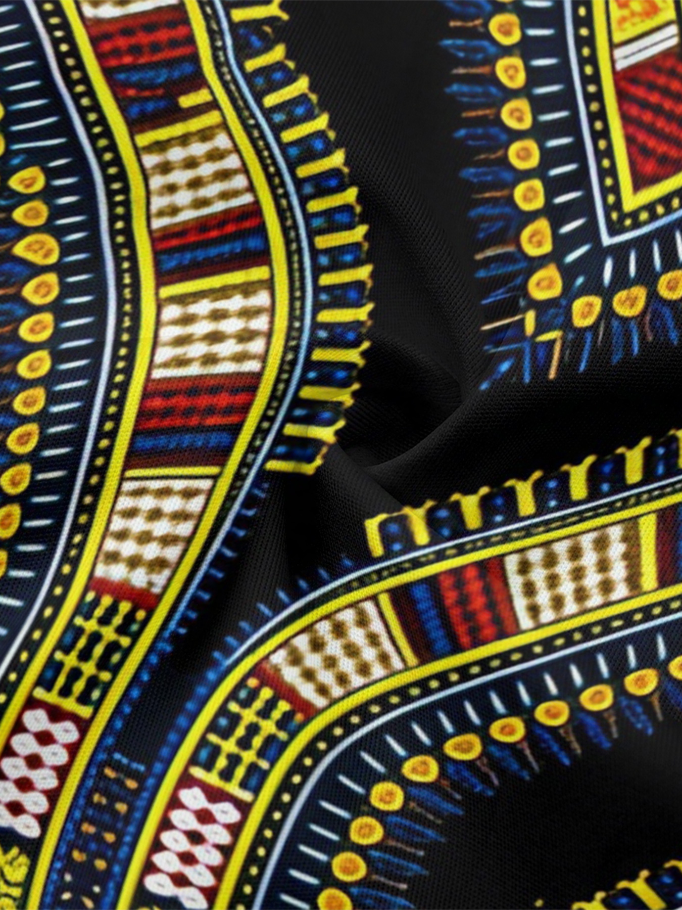 Black Dashiki Flare Sleeve Bodycon Midi Dress