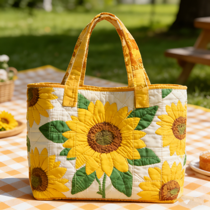 Sunflower Quilted Tote Bag bvkj7159