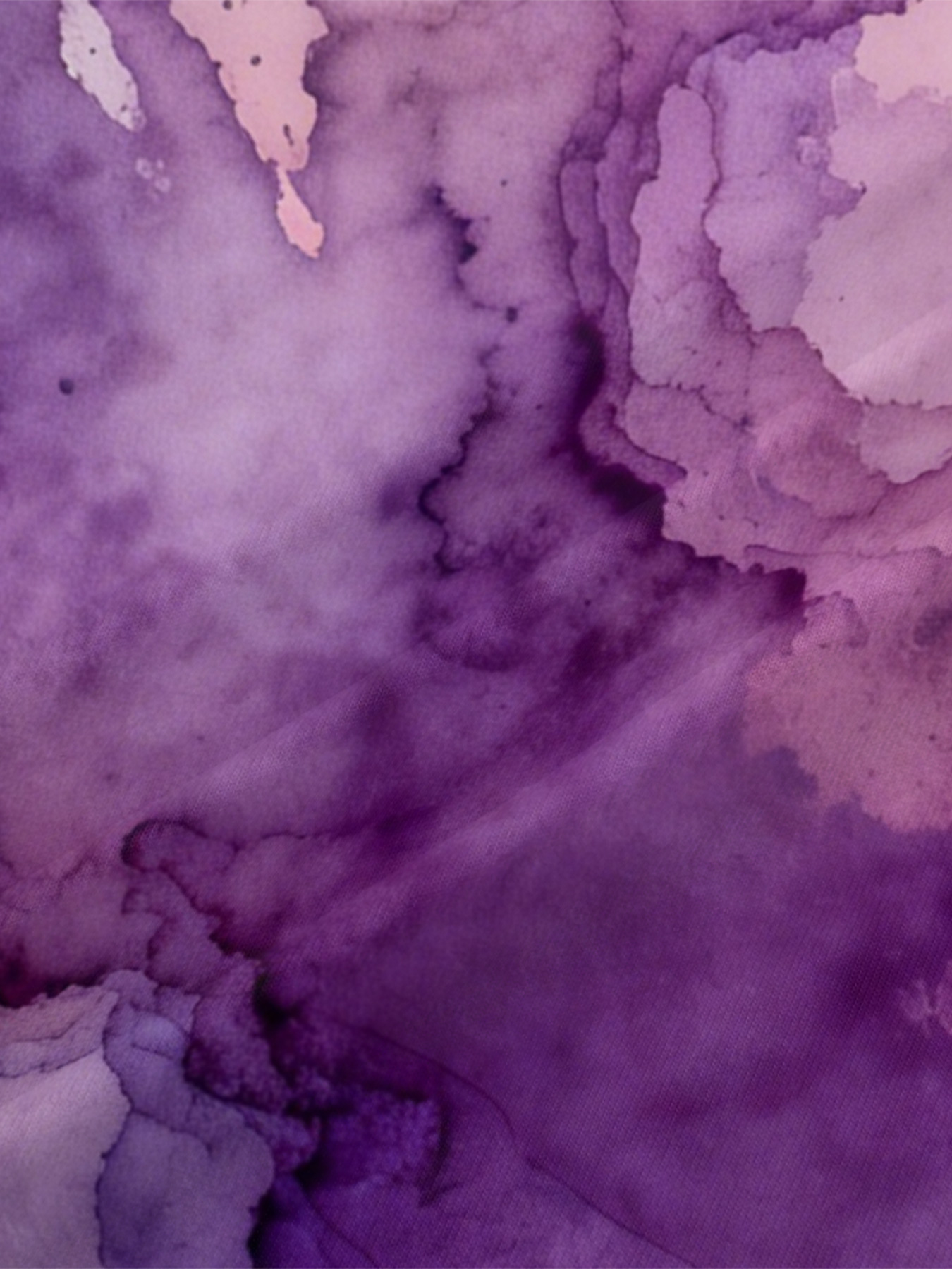 Purple Watercolor Tie-Dye V-Neck Bodycon Midi Dress MQB3865