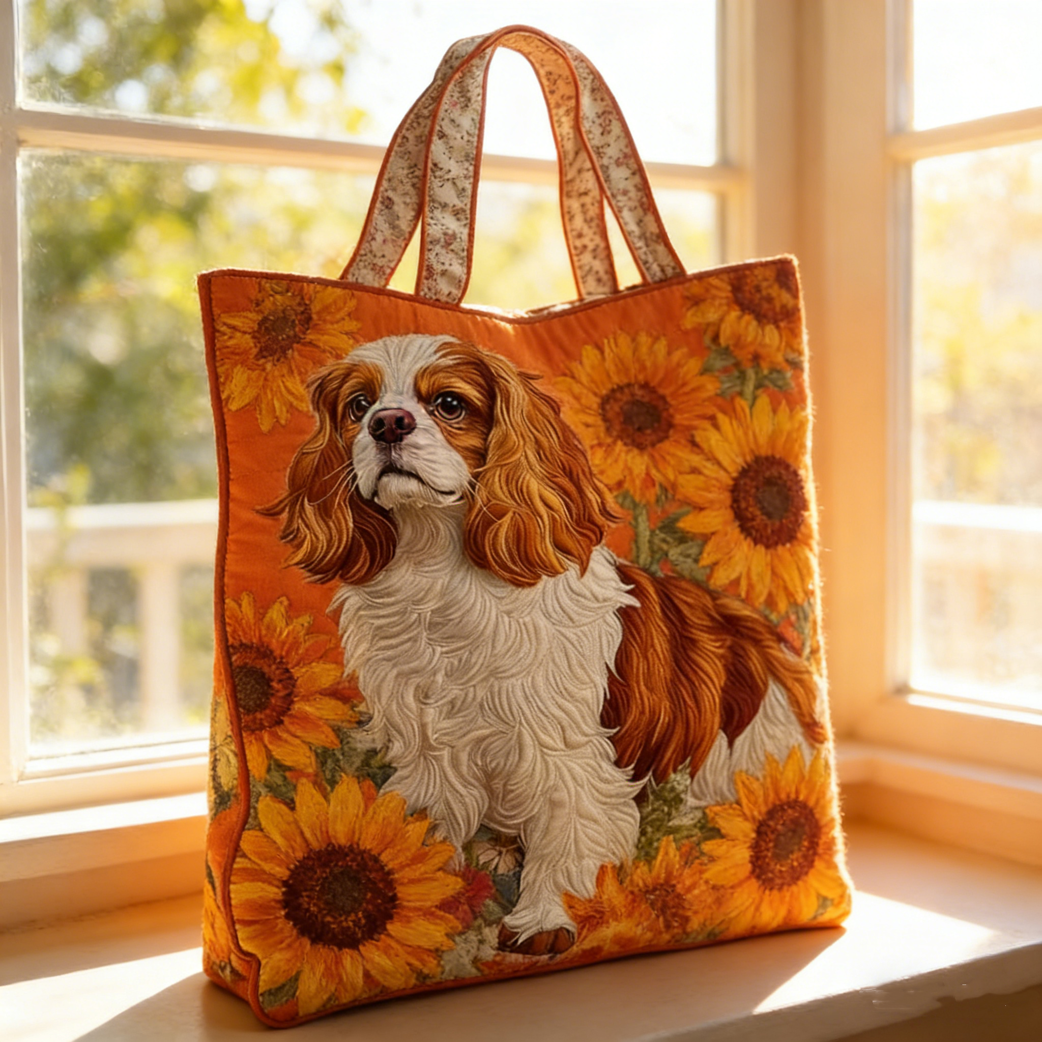Cavalier Sunflower Quilted Tote Bag GVKL4829
