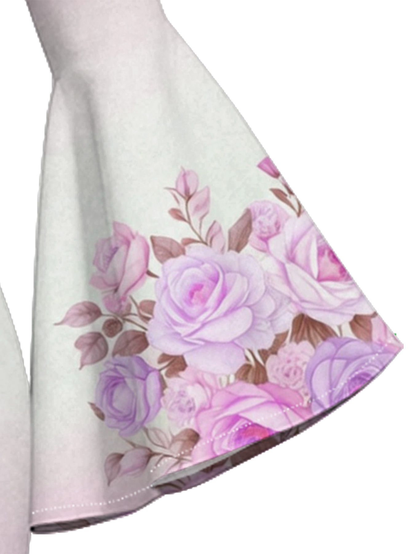 Floral Cross Scripture Easter Flare Sleeve Bodycon Midi Dress JHU758