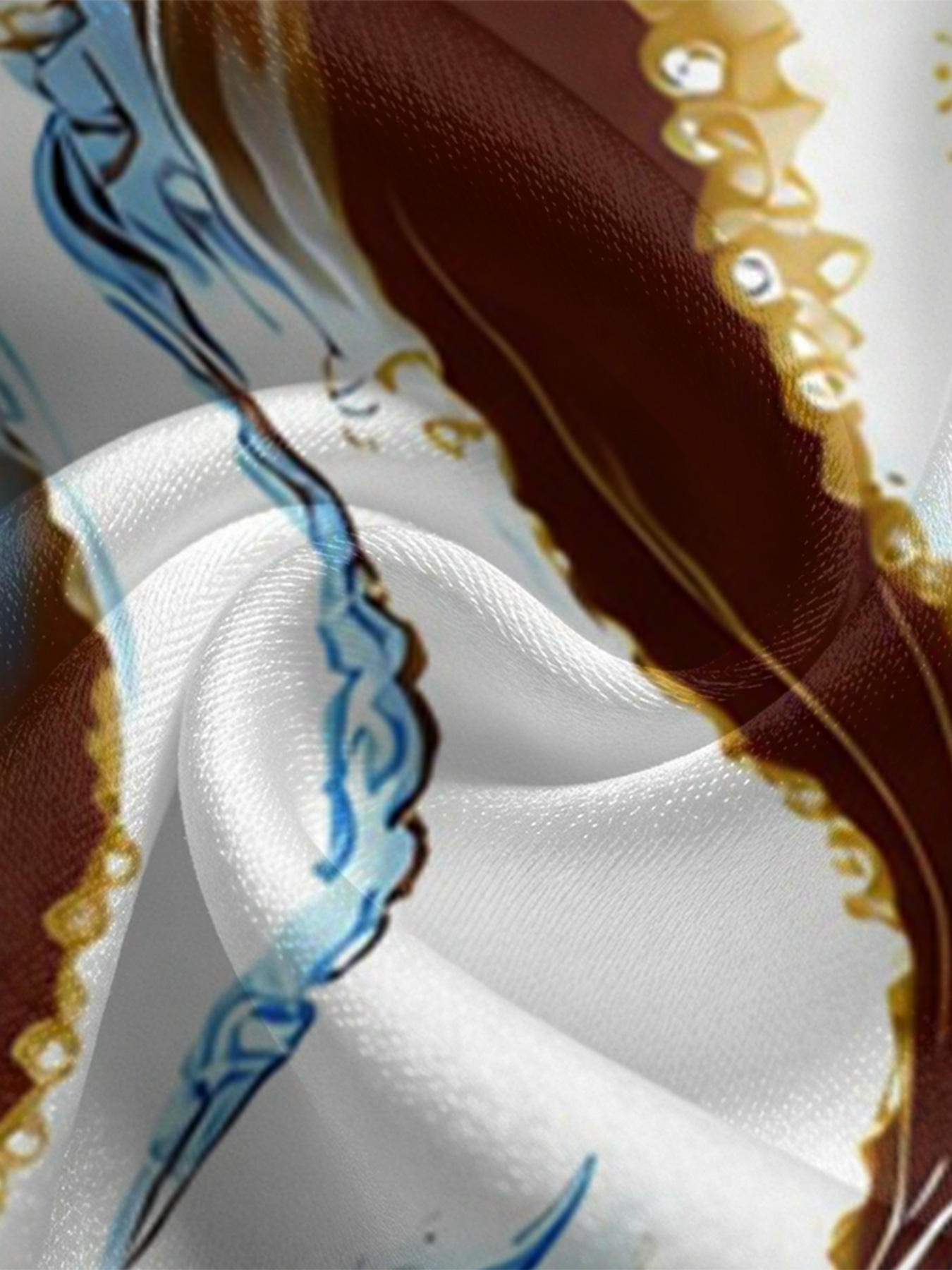 Marble Swirl Long Sleeve Zip-Up Jumpsuit 