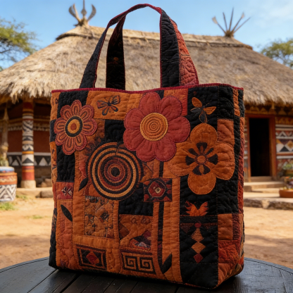 Bohemian Floral Quilted Tote Bag dnhv2198