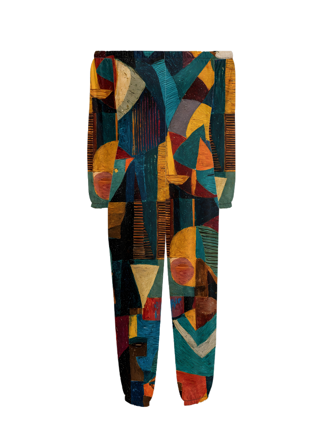 Geometric Abstract Art Off-Shoulder Jumpsuit