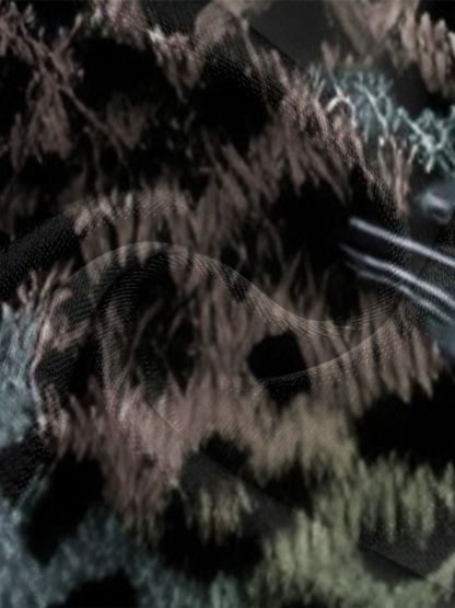 Teal Leopard Long Sleeve Zip-Up Jumpsuit 