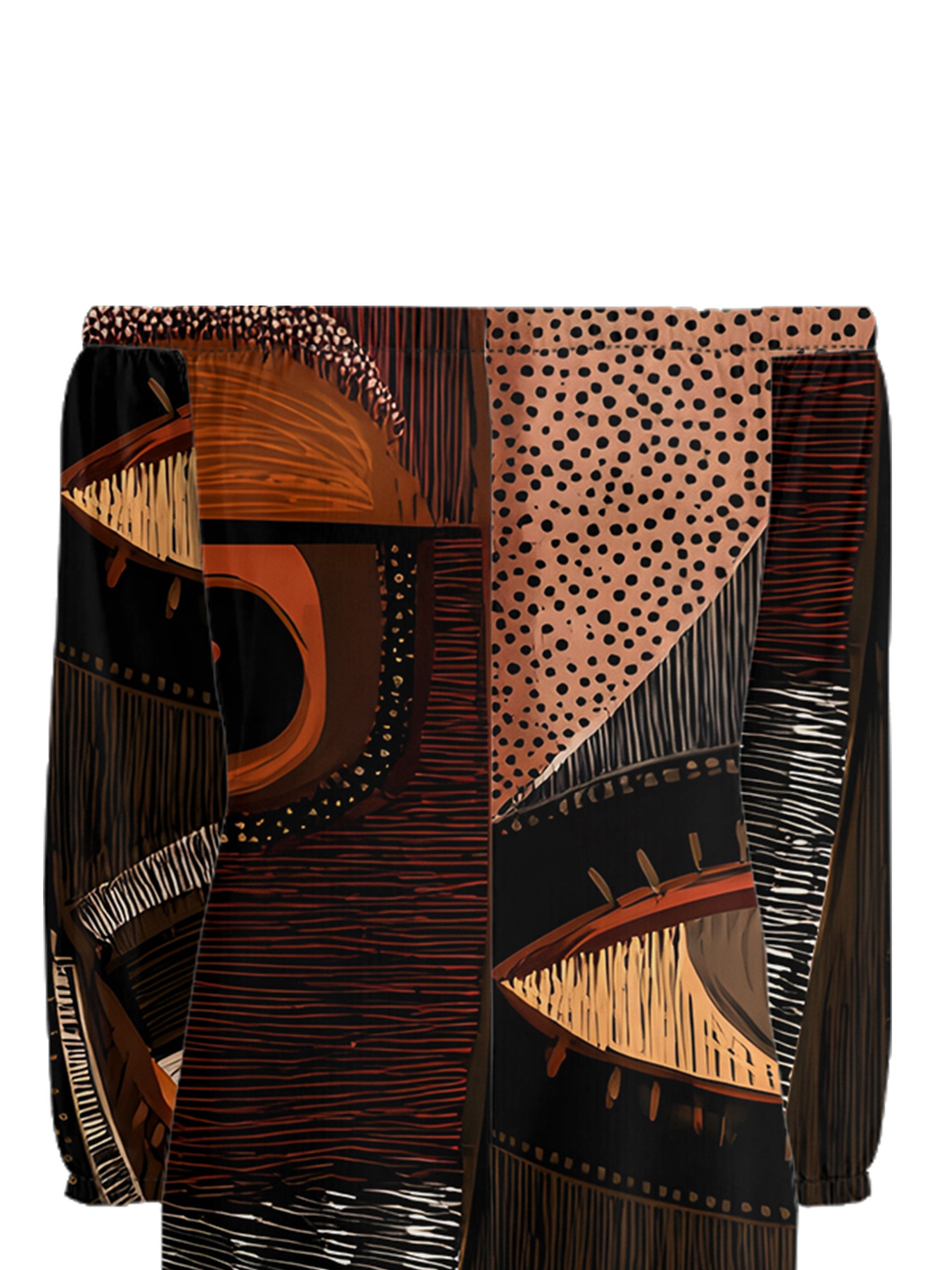 African Eye Art Off-Shoulder Jumpsuit