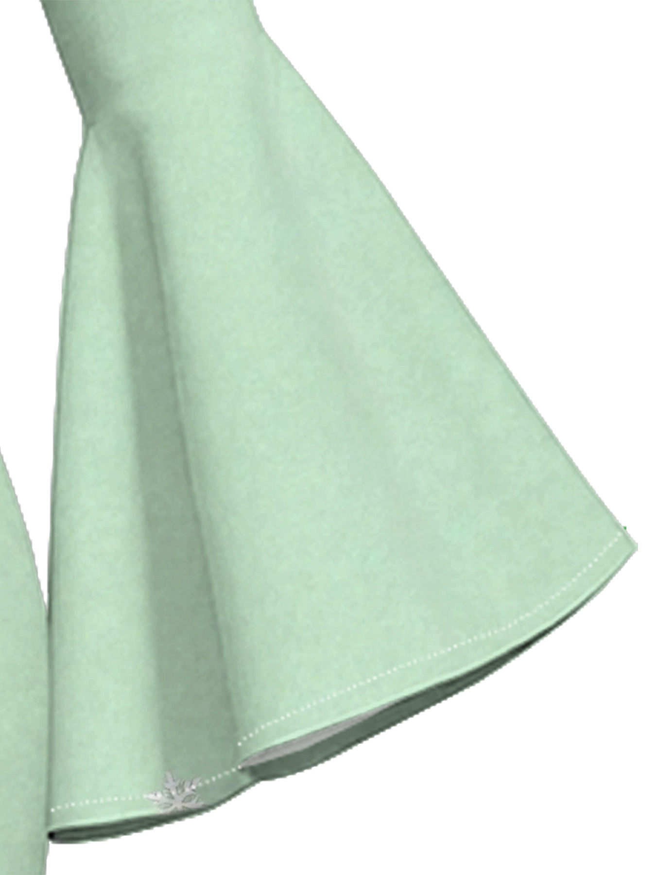 Mint Green Pearl Cross Easter Flare Sleeve Bodycon Midi Dress