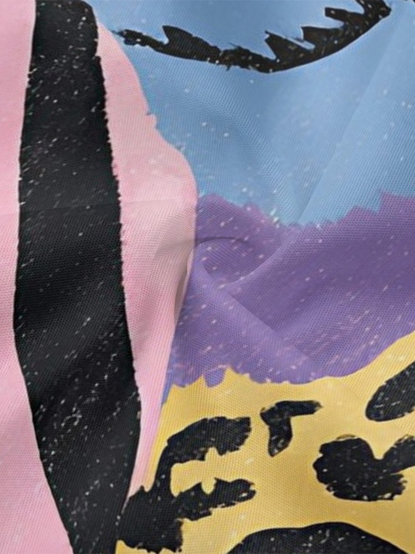 Multicolor Watercolor Animal Flare Sleeve Bodycon Midi Dress DEG3675