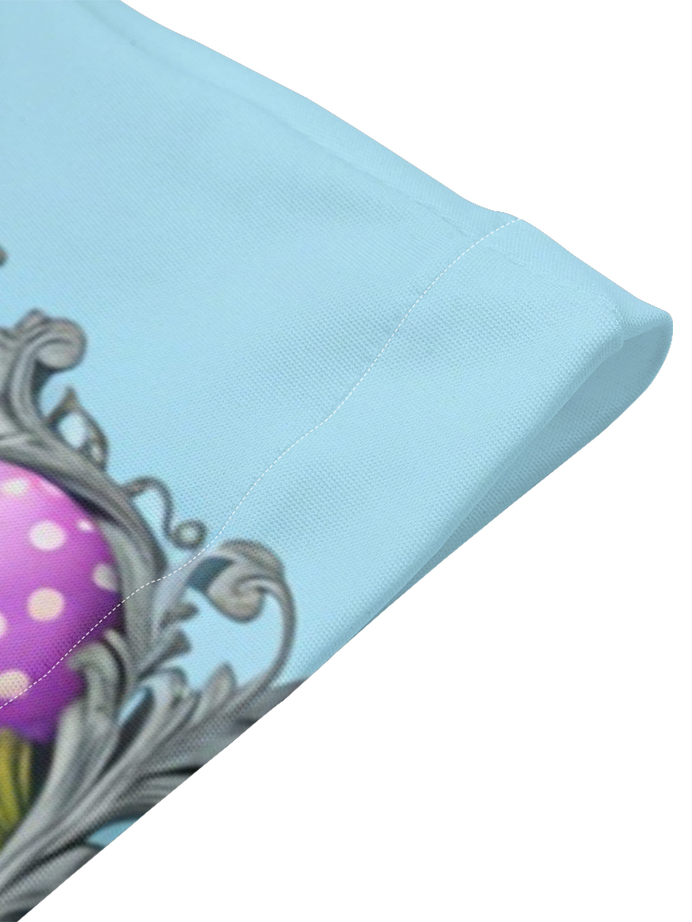 Sky Blue Easter Bunny Cross Easter Flare Sleeve Bodycon Midi Dress