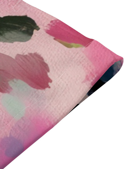 Multicolor Watercolor Flare Sleeve Bodycon Midi Dress MNO4786