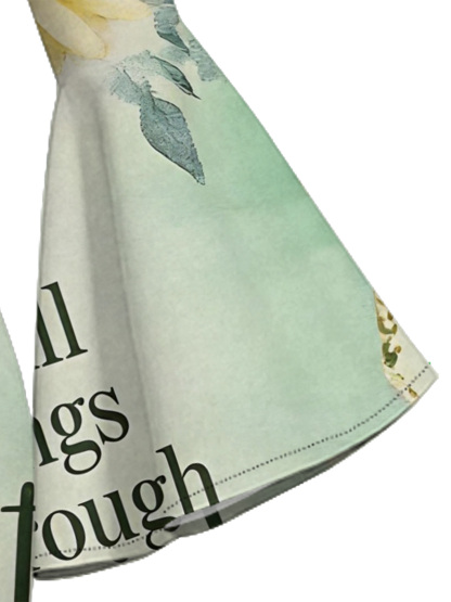 Sage Green Vintage Cross Easter Flare Sleeve Bodycon Midi Dress