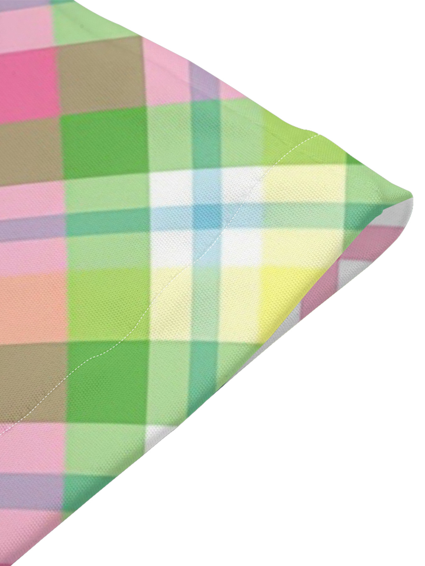 Pastel Rainbow Plaid Bell Flare Sleeve Bodycon Midi Dress