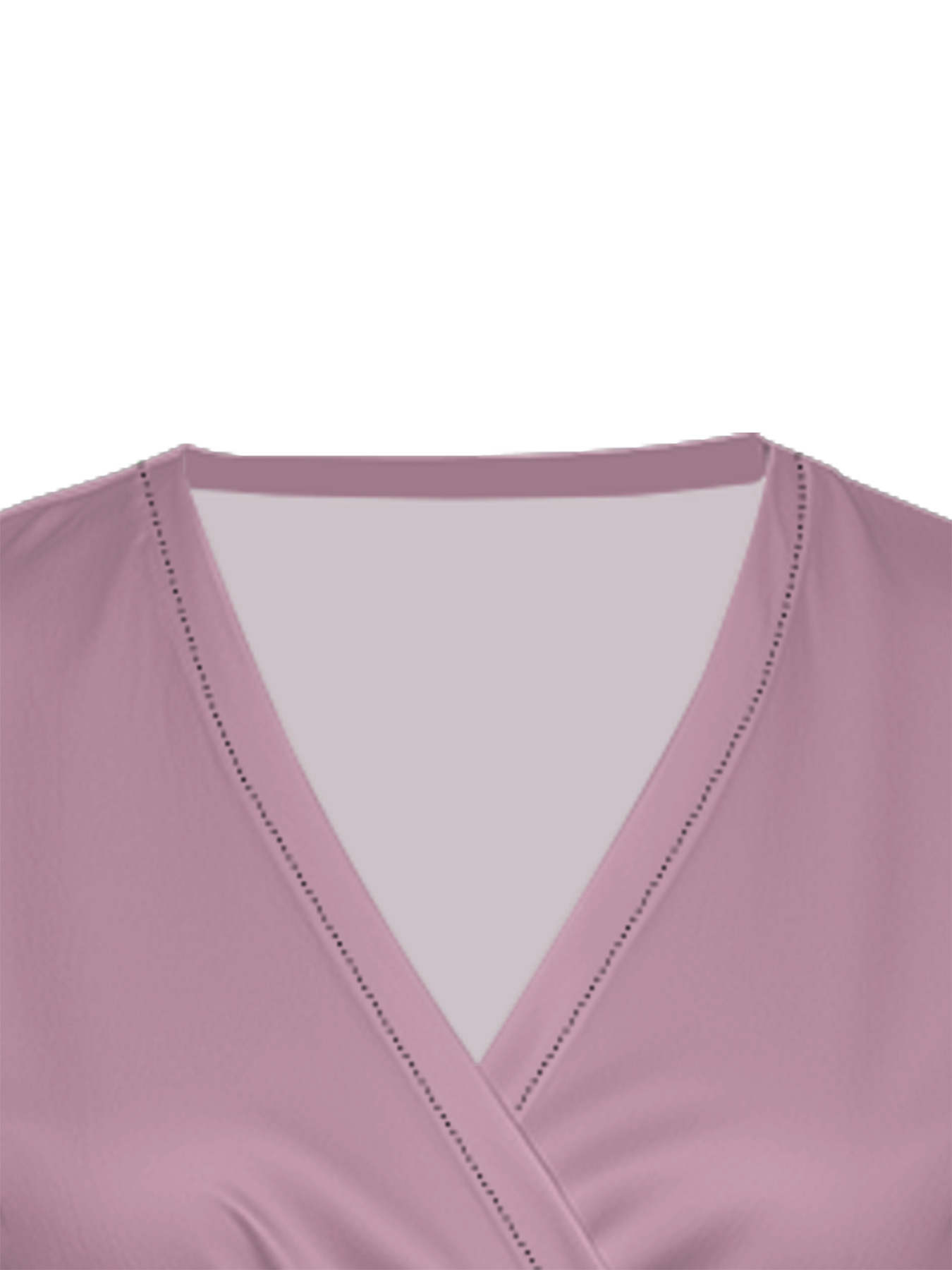 Dusty Pink Cap Sleeve V-Neck Midi Dress